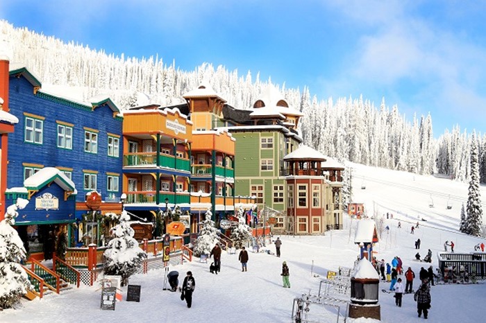 SilverStar ski resort mid-mountain village