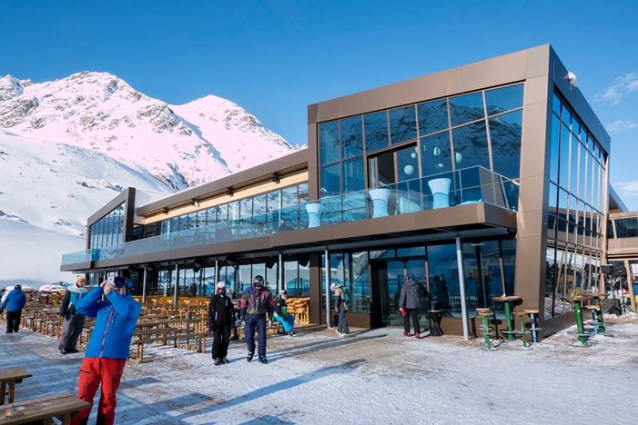 Solden glacier ski area in Austria offers great early season skiing