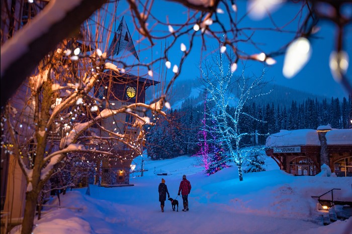 Romantic couple's activities at Sun Peaks