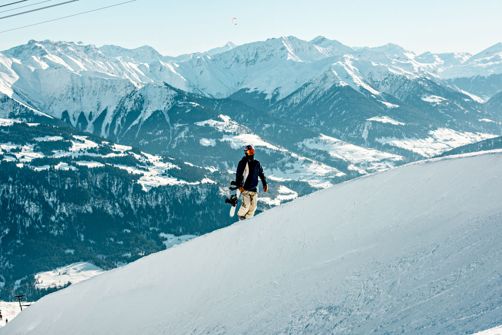Laax Switzerland Snowboarder