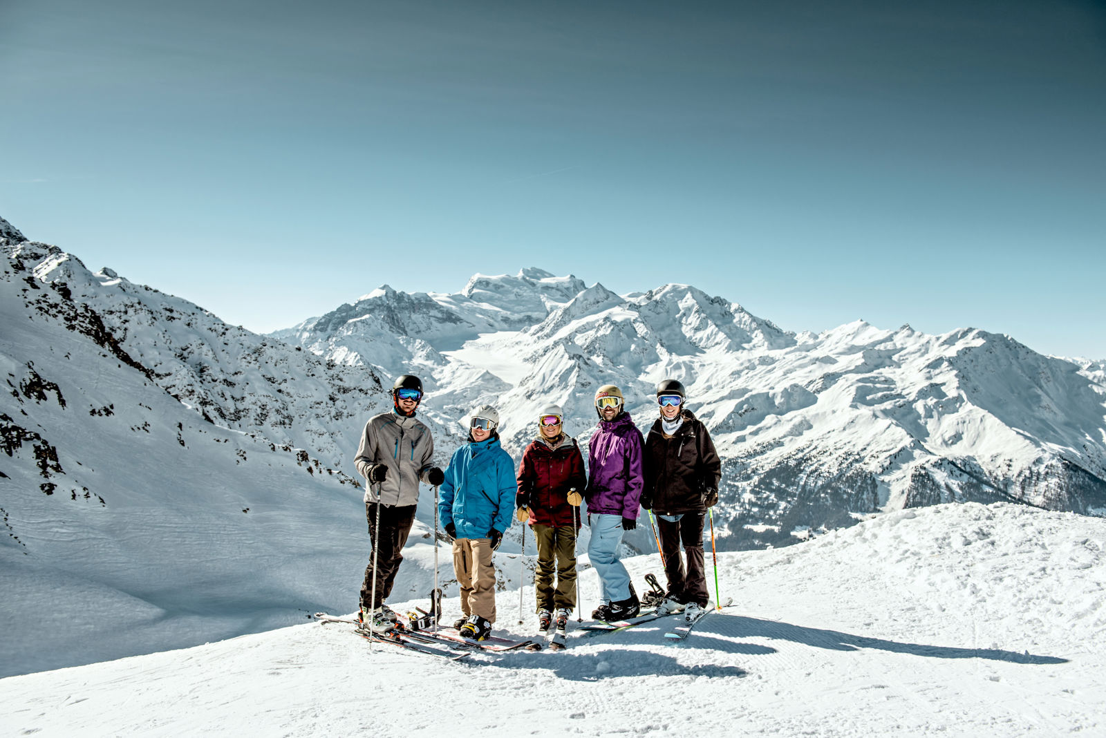 Verbier Switzerland Skiing Snowboarding with view