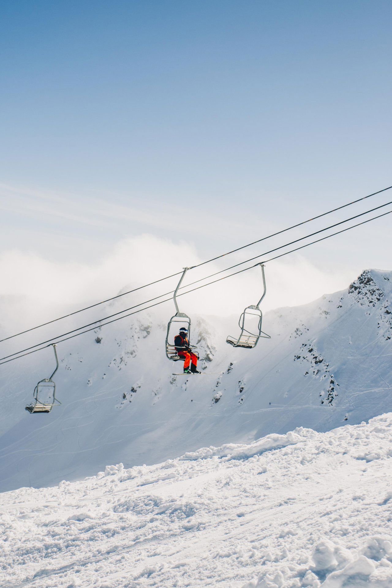 Marmot Basin single skier chair