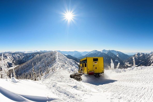 Catski on top of a mountain