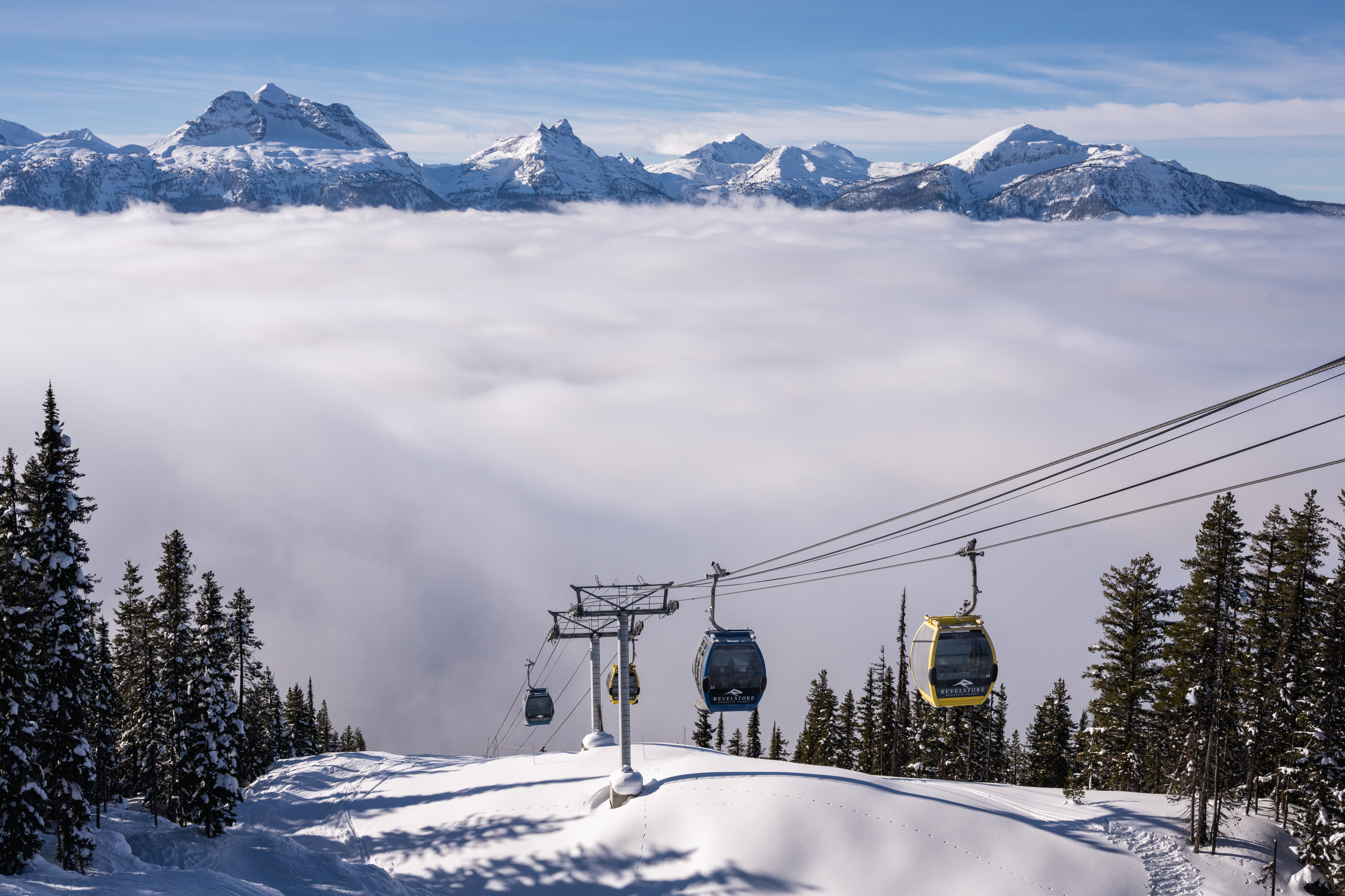 Gondola above the clouds
