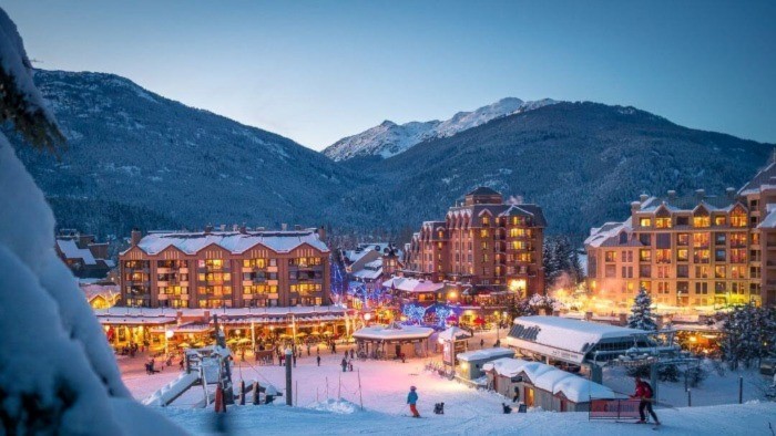 Whistler Village at dusk